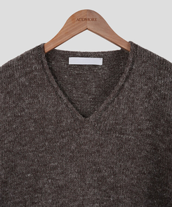 モーメントVネック半袖ニット(8color)