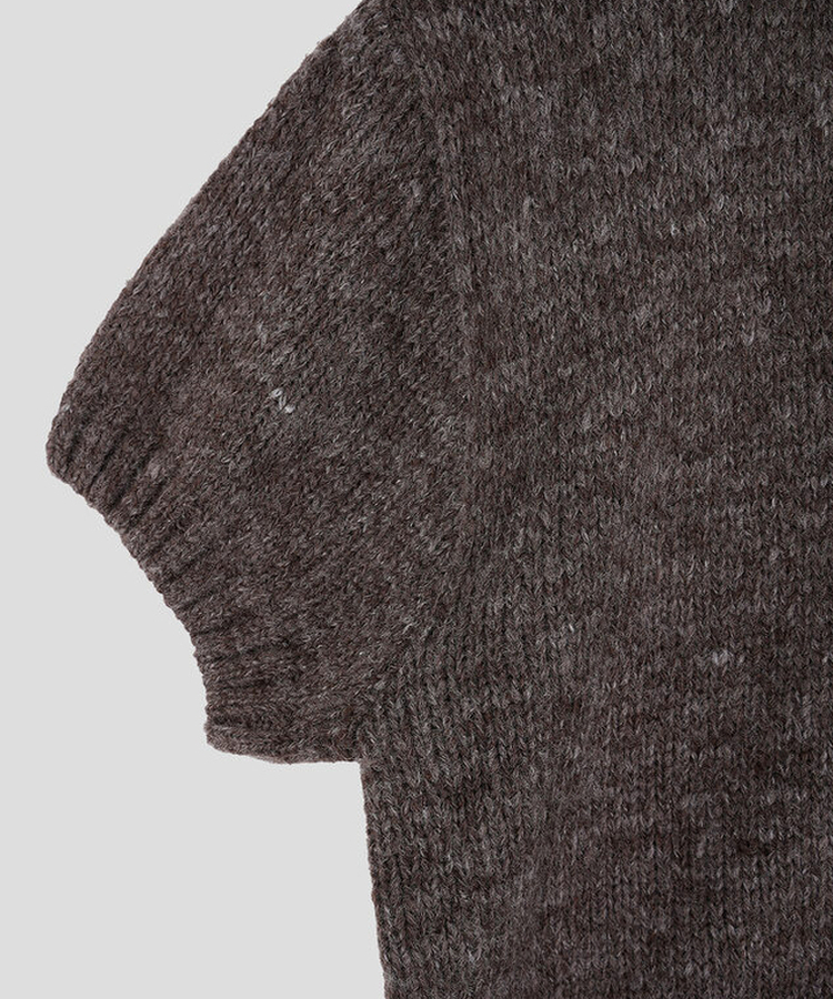 モーメントVネック半袖ニット(8color)