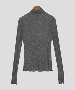 ハイシースルーリブTシャツ