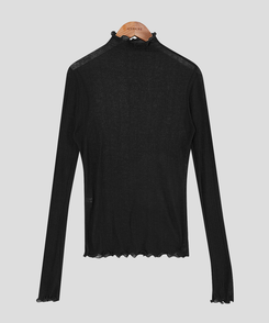 ハイシースルーリブTシャツ