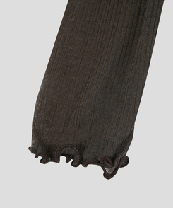 ハイシースルーリブTシャツ