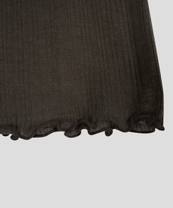 ハイシースルーリブTシャツ