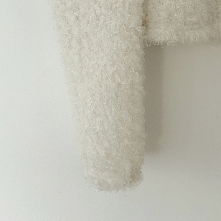 ボアフリースクロップウールファーカーディガン