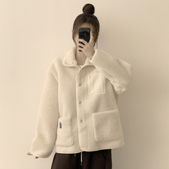 ウールフリースモコモコジャケット IVORY