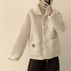 ウールフリースモコモコジャケット IVORY