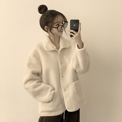 ウールフリースモコモコジャケット IVORY