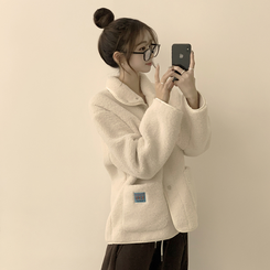 ウールフリースモコモコジャケット IVORY