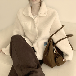 ウールフリースモコモコジャケット IVORY