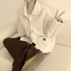 ウールフリースモコモコジャケット IVORY