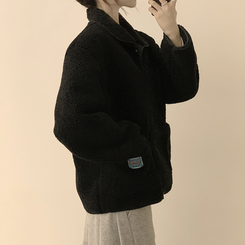 ウールフリースモコモコジャケット BLACK