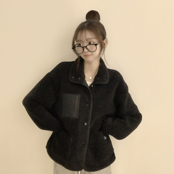 ウールフリースモコモコジャケット BLACK