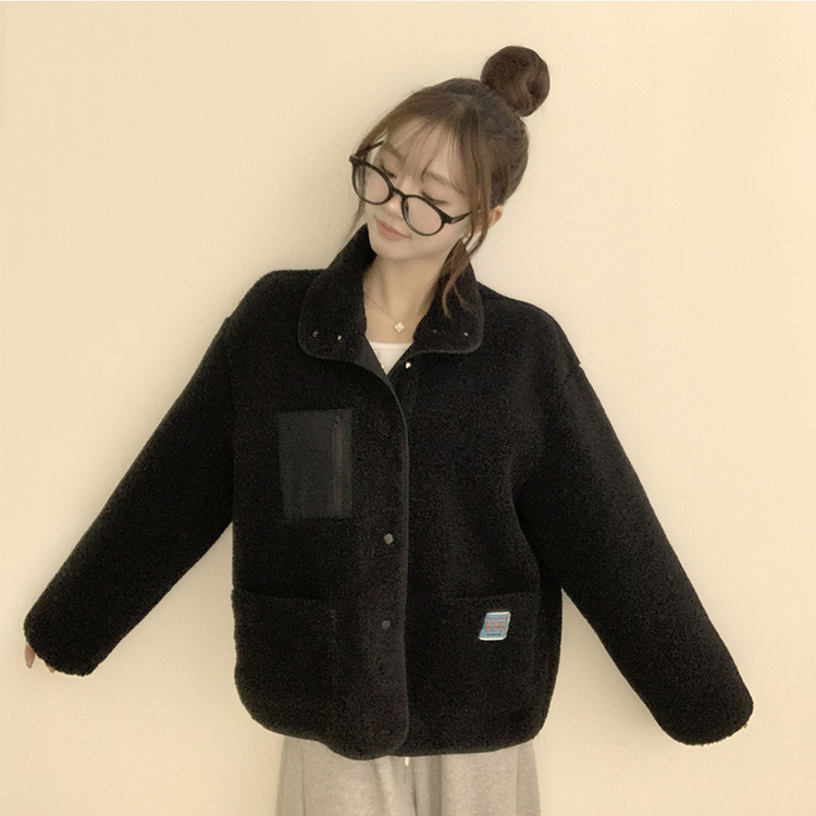 ウールフリースモコモコジャケット BLACK