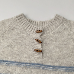 ラウンドデイリーストライプカーディガン