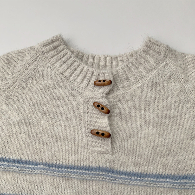 ラウンドデイリーストライプカーディガン