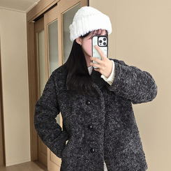 ウールハイネックフリースムスタンジャケット CHARCOAL