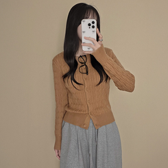 厚手スリムニットカーディガン(6color) BEIGE