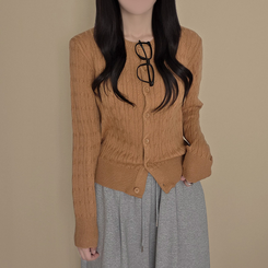 厚手スリムニットカーディガン(6color) BEIGE