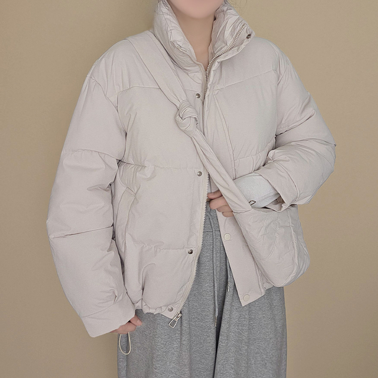 【クロスバッグ付き】 ハイネックダウンジャンパー IVORY