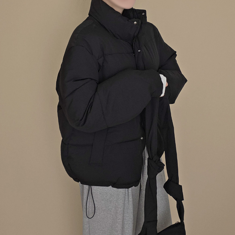 【クロスバッグ付き】 ハイネックダウンジャンパー BLACK