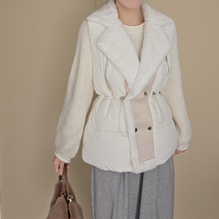 ファーダブルストリングハーフダウンベスト IVORY