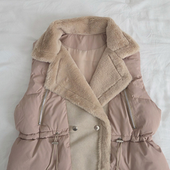 ファーダブルストリングハーフダウンベスト