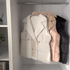 ファーダブルストリングハーフダウンベスト