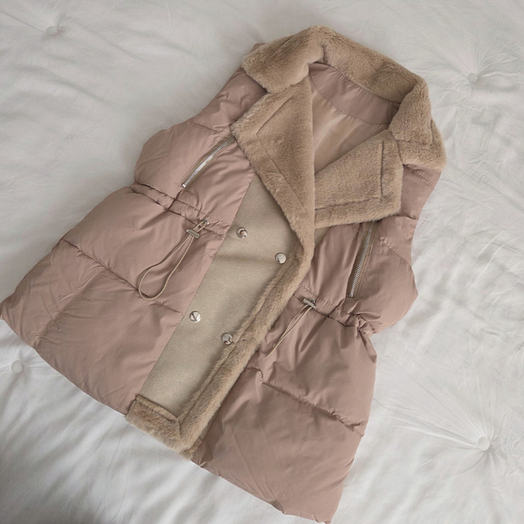 ファーダブルストリングハーフダウンベスト