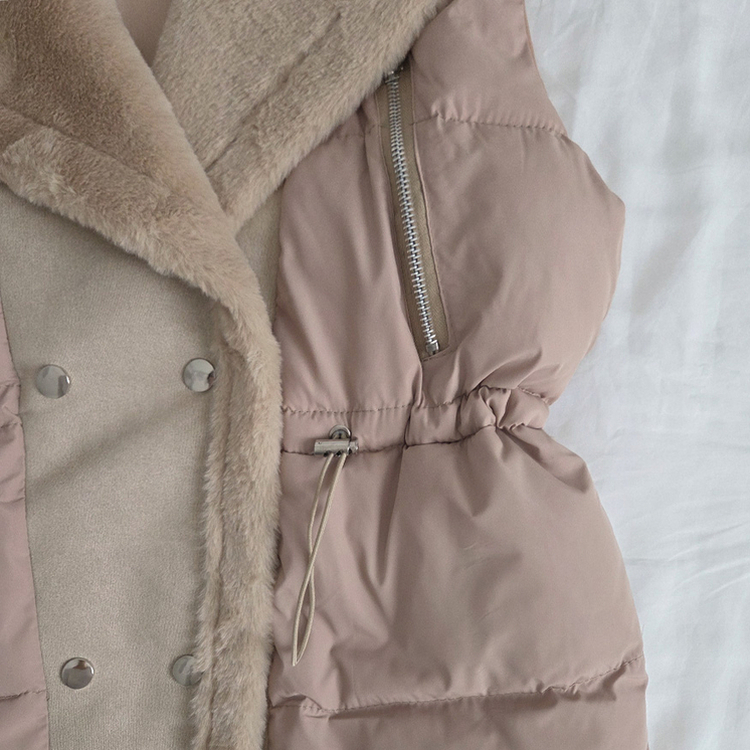 ファーダブルストリングハーフダウンベスト