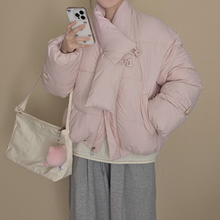 ストリングポケットショートダウンジャンパー PINK