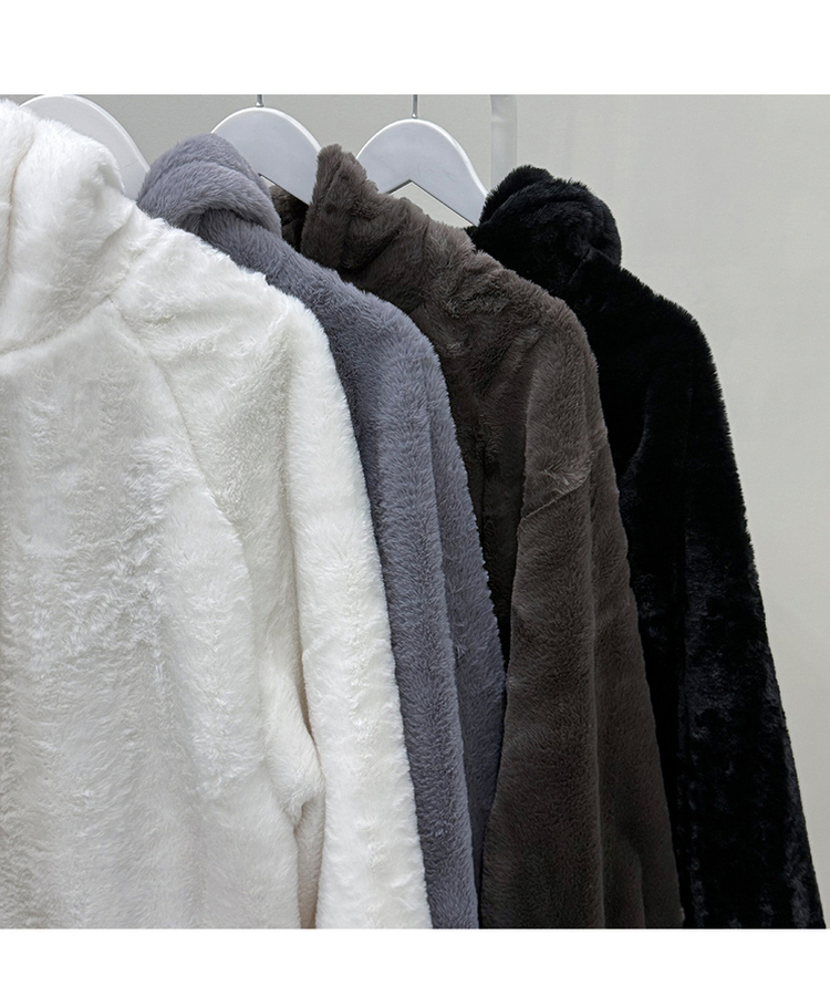 オーバーフィットフードファージャンパー