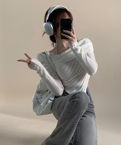 リブアンバランススパンニット IVORY