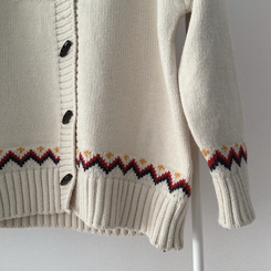 ノルディックフードニットカーディガン