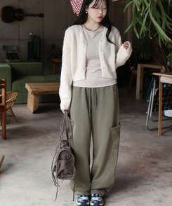 【起毛】ドープカーゴバンディングパンツ KHAKI