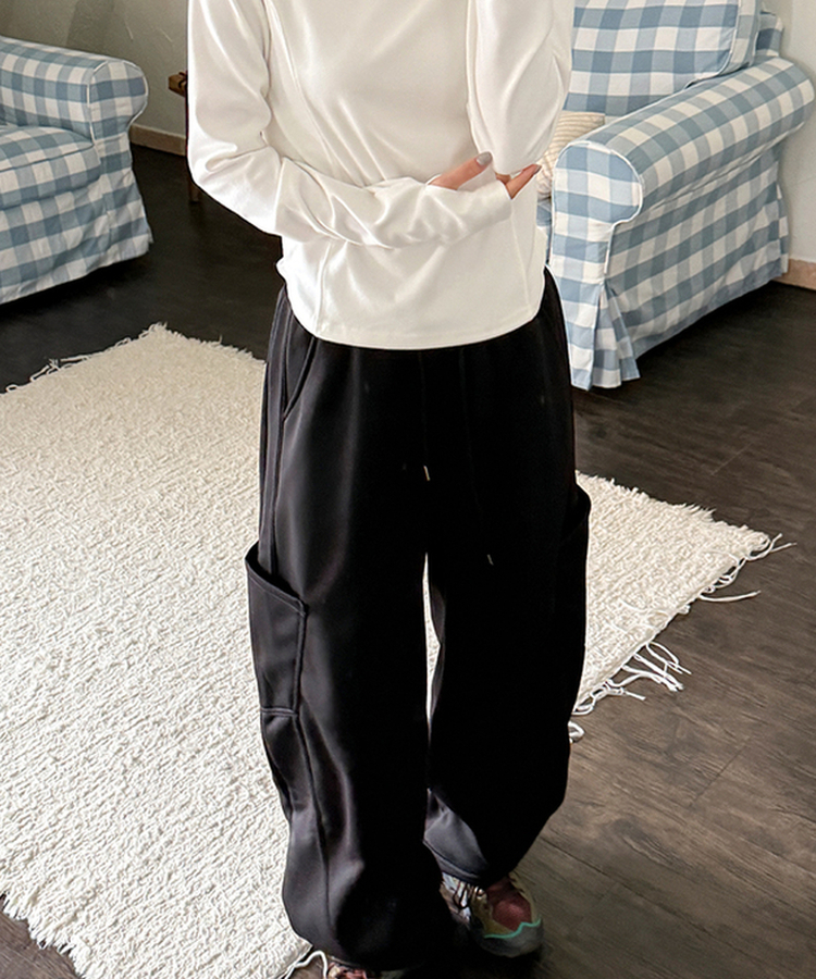 【起毛】ドープカーゴバンディングパンツ BLACK