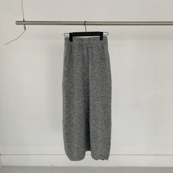 【SET マフラー付き】ストライプニットカーディガン ニットロングスカート