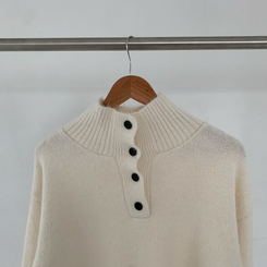 【SET】プチハイネックボタンニット ミニスカート