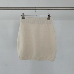 【SET】プチハイネックボタンニット ミニスカート