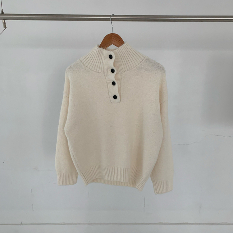 【SET】プチハイネックボタンニット ミニスカート