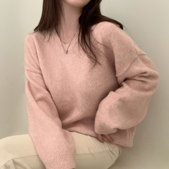 ムードVネックニットニット(9color) PINK