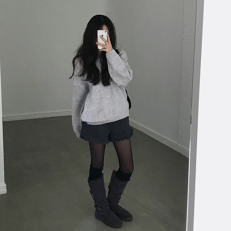 ムードVネックニットニット(9color) LIGHT GRAY