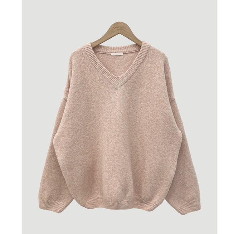 ムードVネックニットニット(9color)