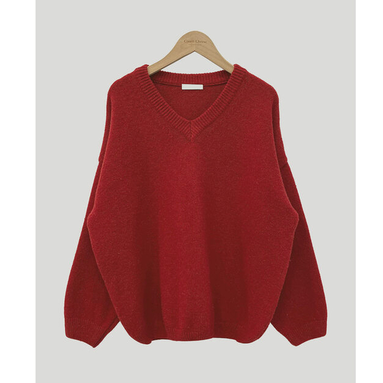 ムードVネックニットニット(9color)