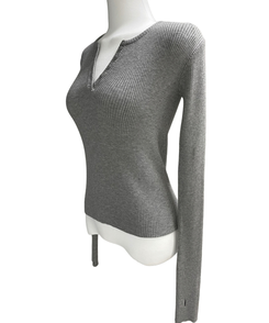 ボタンウォーマーリブスリムニット(5color)