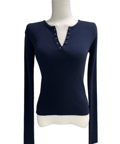 ボタンウォーマーリブスリムニット(5color)