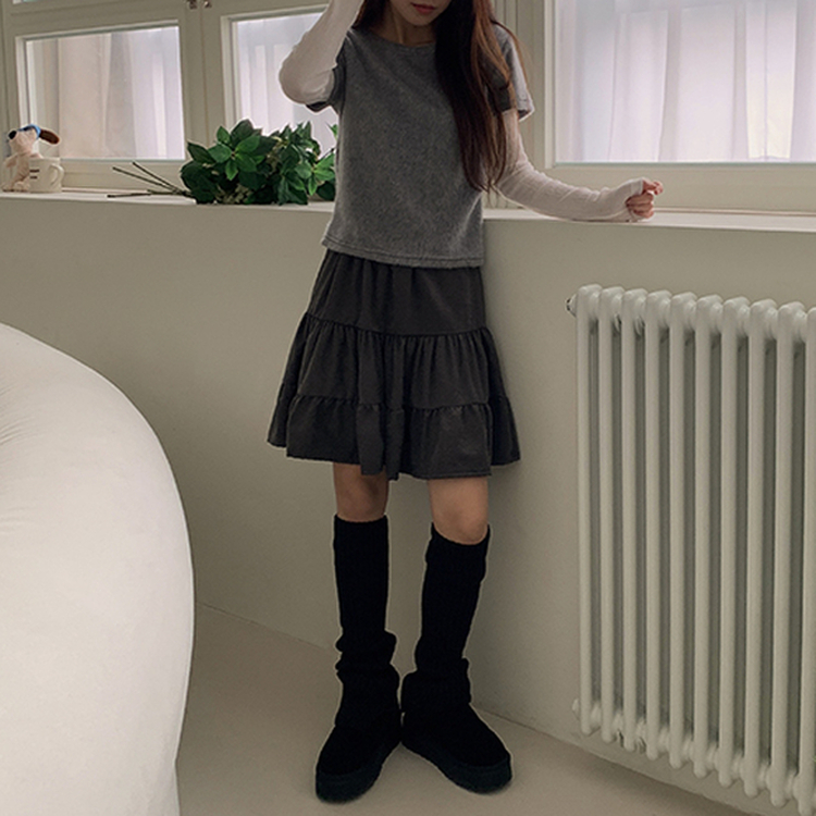 モモティアードスカート CHARCOAL