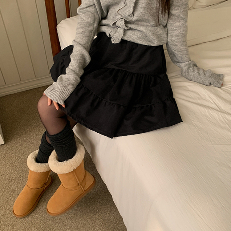 モモティアードスカート BLACK