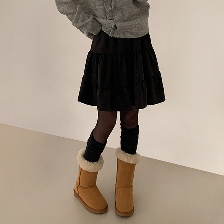 モモティアードスカート BLACK