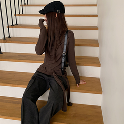 クロウ長袖Tシャツ BROWN