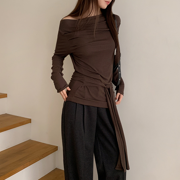 クロウ長袖Tシャツ BROWN