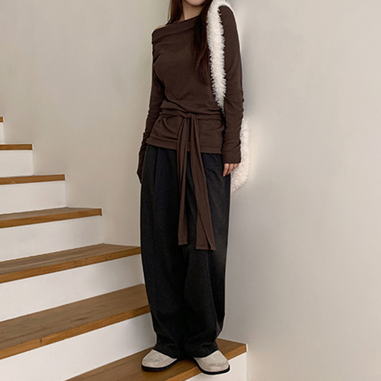 クロウ長袖Tシャツ BROWN